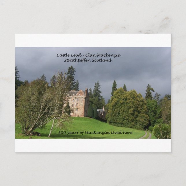 Cartão Postal CASTLE LEOD - Scotland MacKenzie Clan (Frente)