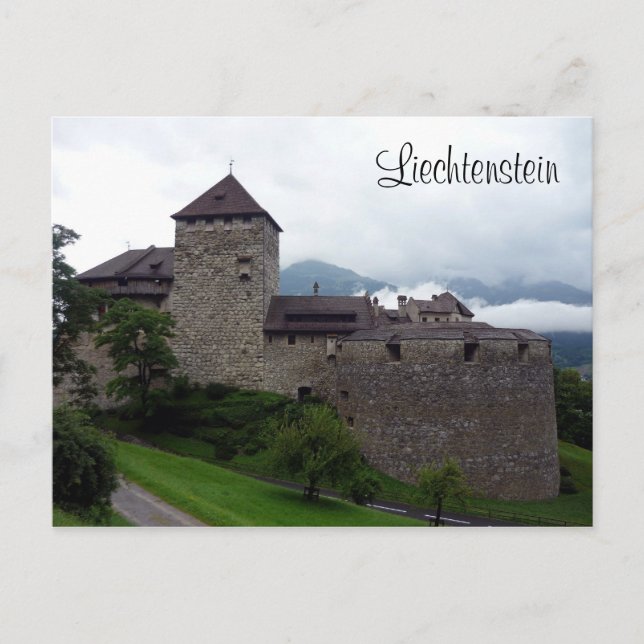 Cartão Postal Castle liechtenstein vaduz (Frente)