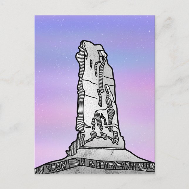 Cartão Postal Castle Tower Castleton Rock (Frente)