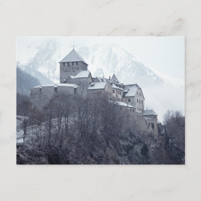 Cartão Postal Castle Vaduz Liechtenstein (Frente)
