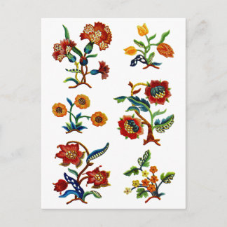 Cartão Postal Castlemane Jacobean Embroiderme