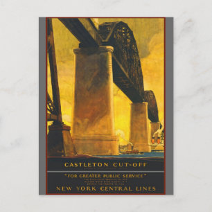 Cartão Postal Castleton Cut-Off New York Central Lines
