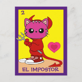 Cartão Postal Cat Art Card, The Imposter, Postcard
