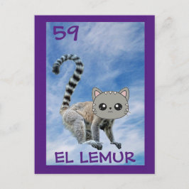 Cartão Postal Cat Art, El Lemur, Postcard