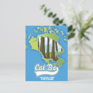 Cartão Postal cat ba national park vietnam viagem mapa