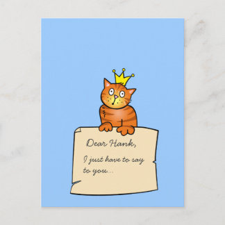 Cartão Postal Cat com Carta - Cartão-postal