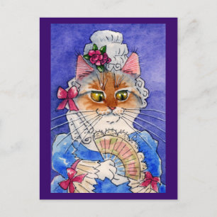 Cartão Postal Cat como Rainha Marie Antoinette