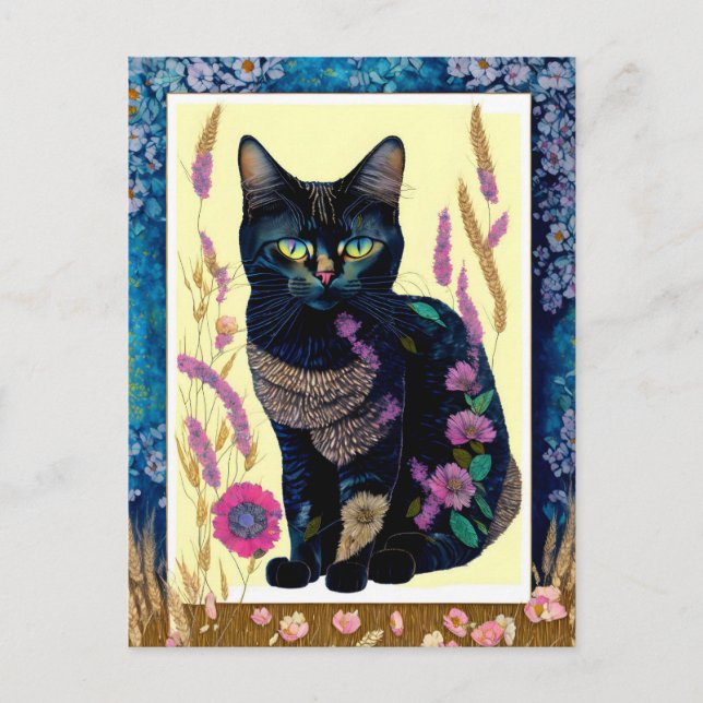 Cartão Postal Cat de Verão, Posto (Frente)