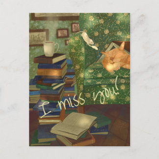 Cartão Postal Cat e mouse personalizáveis