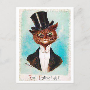 Cartão Postal Cat Gentleman, Louis Wain