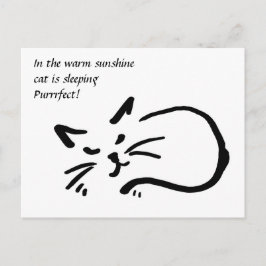 Cartão Postal Cat haiku
