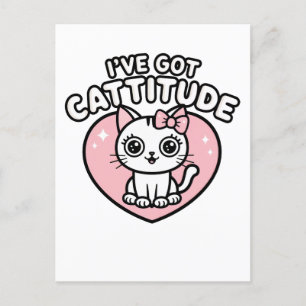 Cartão Postal Cat I've Cattitude
