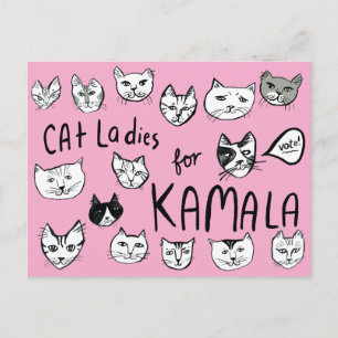 CARTÃO POSTAL CAT LADIS: ELEIÇÃO DE KAMALA, BONITA