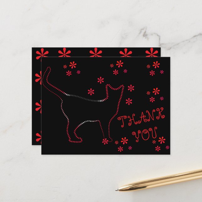 CARTÃO POSTAL CAT LLINE ART (Frente/Verso In Situ)