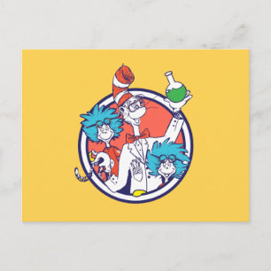 Cartão Postal Cat no Hat & Lab Tech One Lab Tech 2