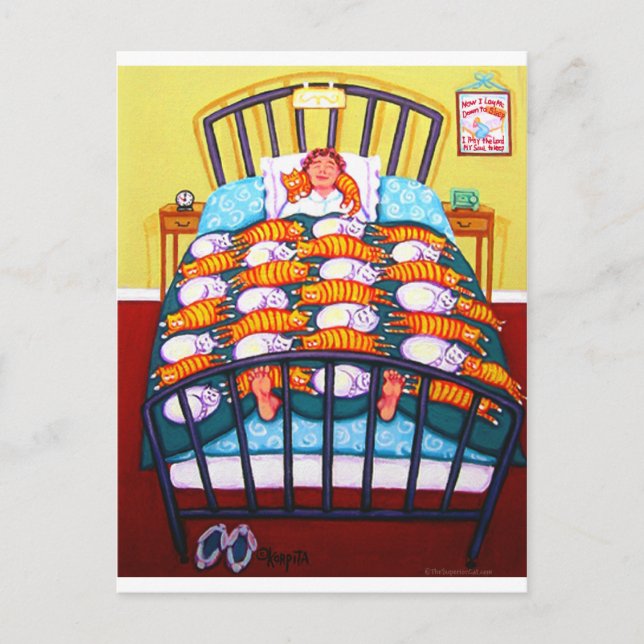 Cartão Postal Cat Quilt (Frente)