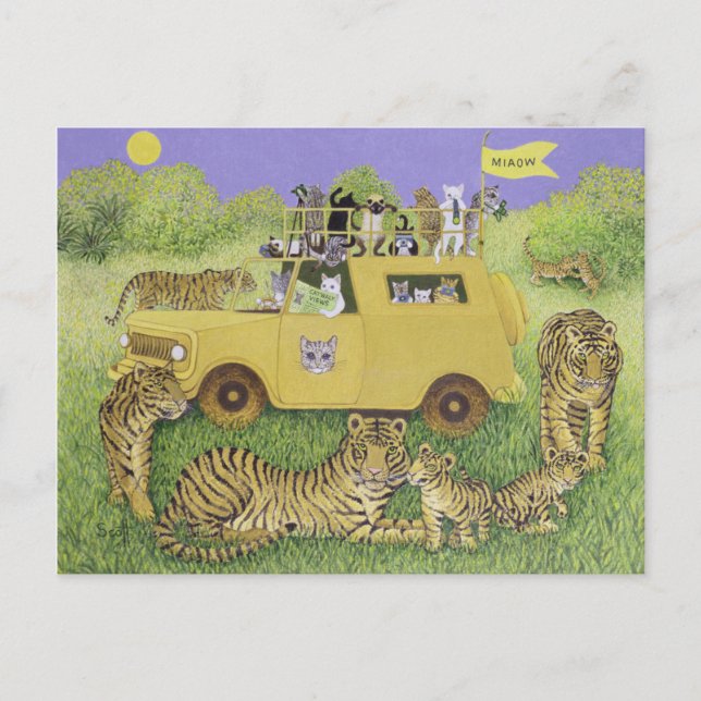 Cartão Postal Cat Safari (Frente)