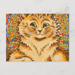 Cartão Postal Cat tocando piano por Louis Wai