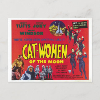 Cartão Postal "Cat Women of the Moon" clássico de poster SF