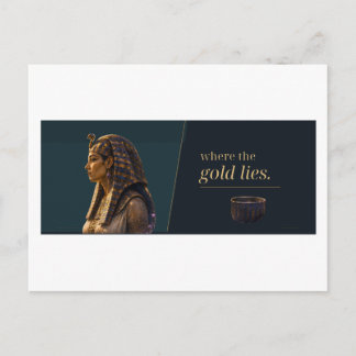 Cartão Postal Catacumbas de Ouro Retrato Egípcio Citação Literár