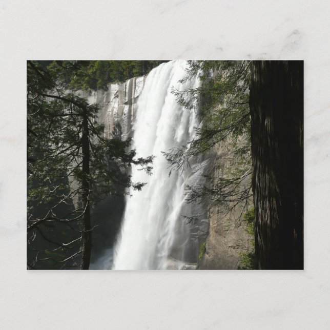 Cartão Postal Catarata Vernal III no Parque Nacional de Yosemite (Frente)