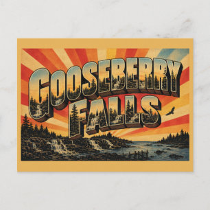 Cartão Postal Cataratas de Gooseberry Minnesota Lago Superior
