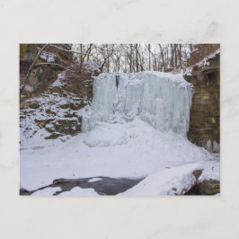 Cartão Postal Cataratas de Hayden Run no inverno, Columbus, Ohio