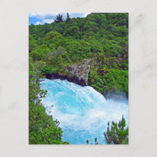 Cartão Postal Cataratas de Huka no rio Waikato, Nova Zelândia