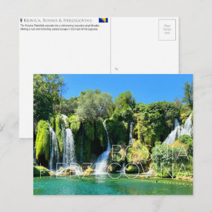 Cartão Postal Cataratas de Kravica, Bósnia e Herzegovina Viagem