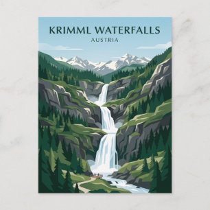 Cartão Postal Cataratas de Krimml Áustria