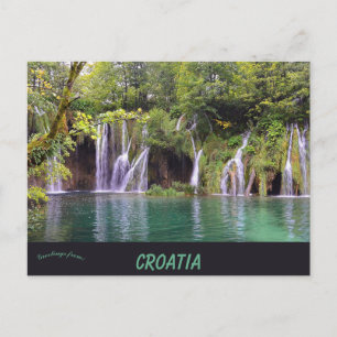Cartão Postal Cataratas do Parque Nacional dos Lagos de Plitvice