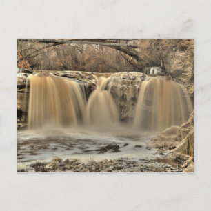 Cartão Postal Cataratas do West Falls do Rio Black, Elyria, Ohio