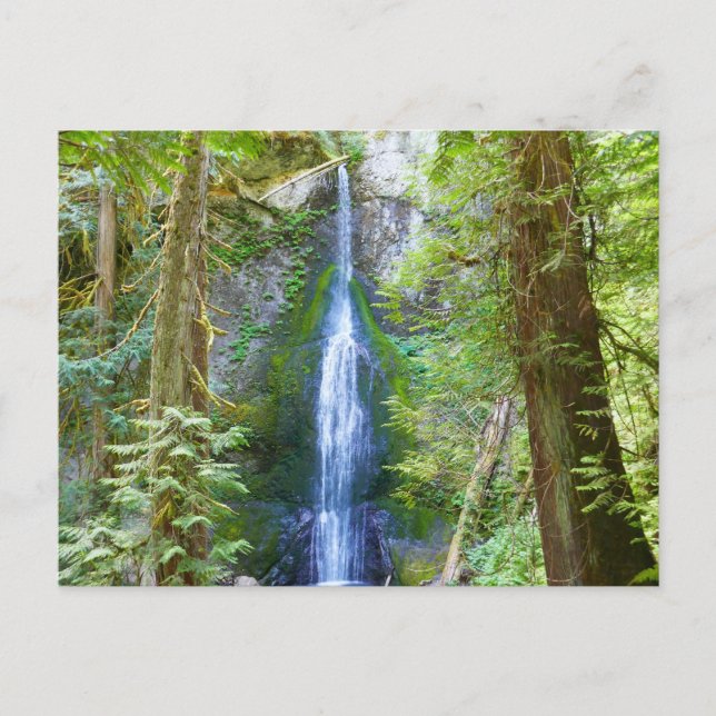 Cartão Postal Cataratas Marymere I no Parque Nacional Olímpico (Frente)