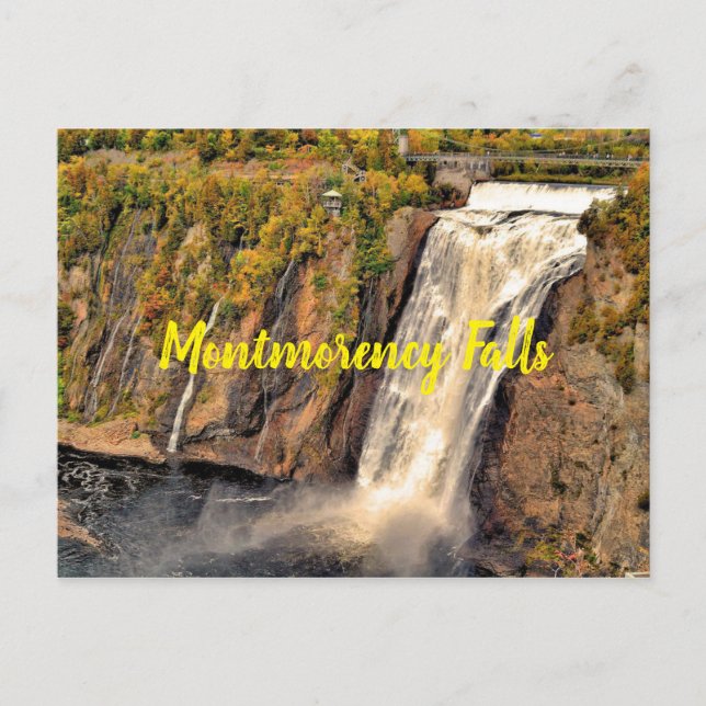 Cartão Postal Cataratas Montmorency Canadá estilizado (Frente)