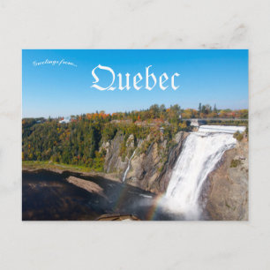 Cartão Postal Cataratas Montmorency Quebec Canadá