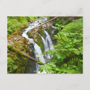 Cartão Postal Cataratas Sol Duc II no Parque Nacional Olímpico