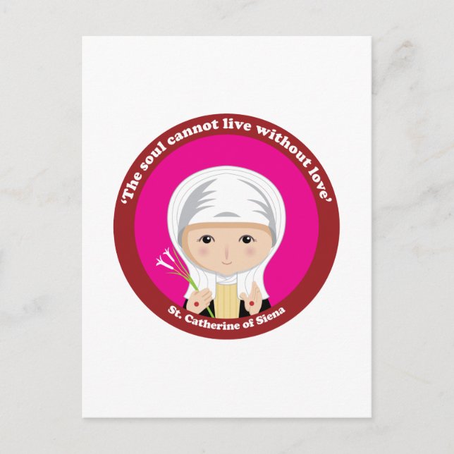 Cartão Postal Catarina de Siena (Frente)