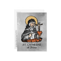 Catarina de Siena com Coração Crucifixo