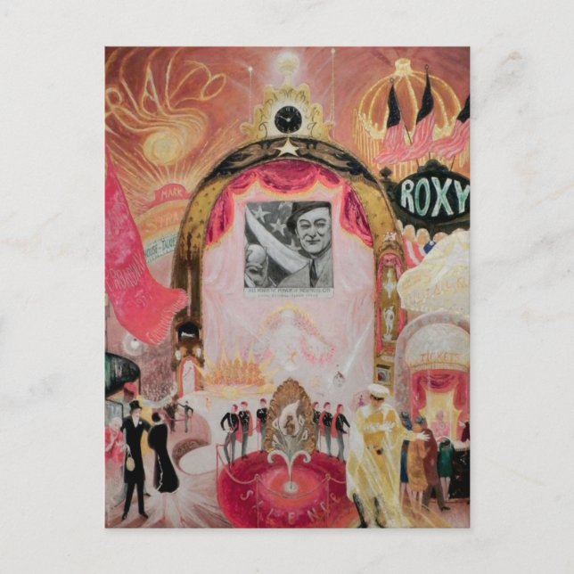 Cartão Postal Catedrais da Broadway por Florine Stettheimer (Frente)
