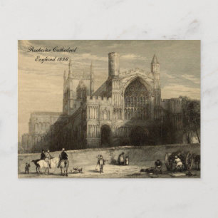 Cartão Postal Catedrais da Inglaterra Series: Rochester 1836