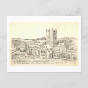 Cartão Postal Catedral antiga de St. David, País de Gales