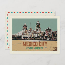 Cartão Postal Catedral da Cidade do México, centro histórico, Mé