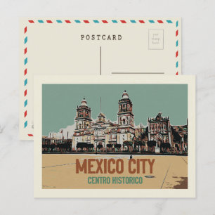 Cartão Postal Catedral da Cidade do México, centro histórico, Mé