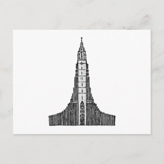 Cartão Postal Catedral da Islândia (Hallgrimskirkja)