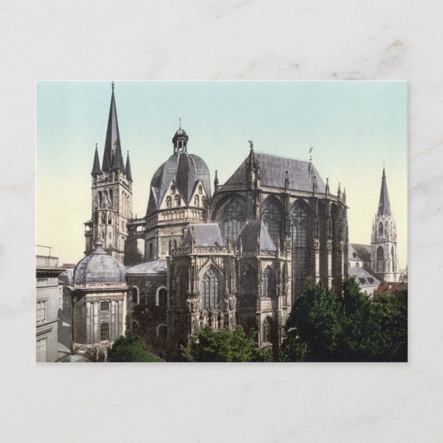 Cartão Postal Catedral de Aachen (Frente)