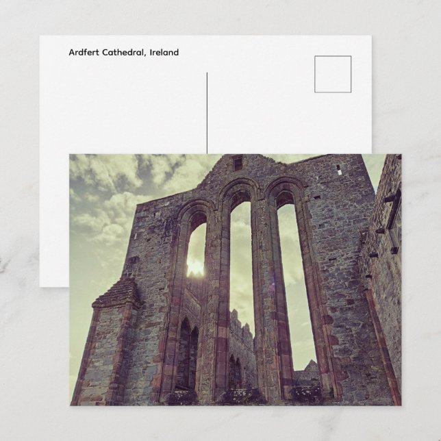 Cartão Postal Catedral de Ardfert, Irlanda (Frente/Verso)