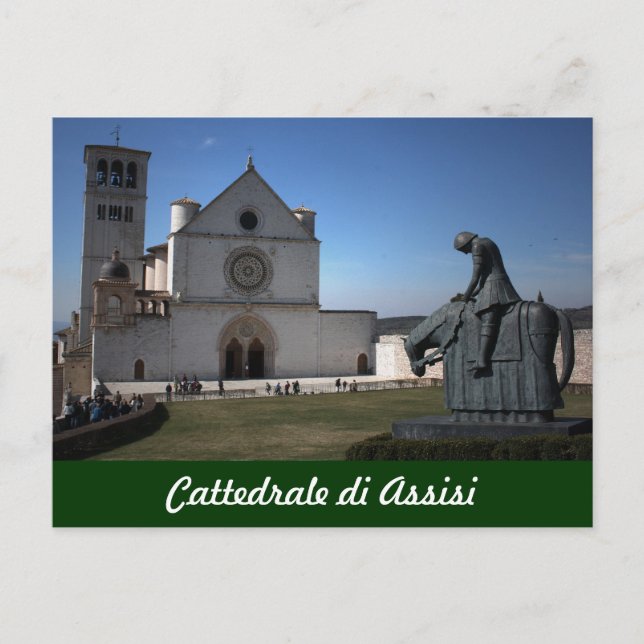 Cartão Postal Catedral de Assisi (Itália): Cattedrale di Assisi (Frente)