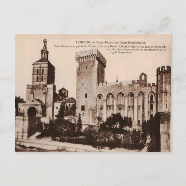 Cartão Postal Catedral de Avignon Notre Dame des Doms 1920 Répli (Frente)