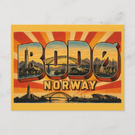 Cartão Postal Catedral de Bodø Noruega
