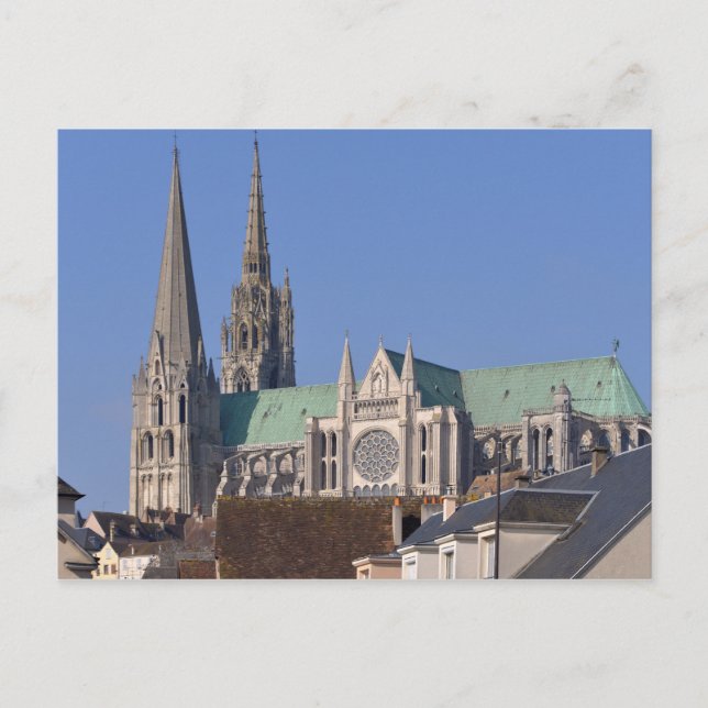 Cartão Postal Catedral de Chartres em França (Frente)